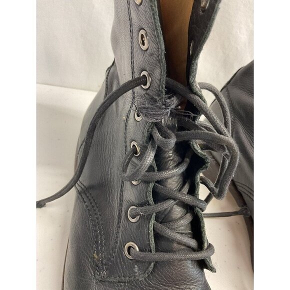 Frye Veronica 3476276 Womens Black Lace Up Leather‎ Combat Boots 9.5M Distressed - Picture 14 of 16